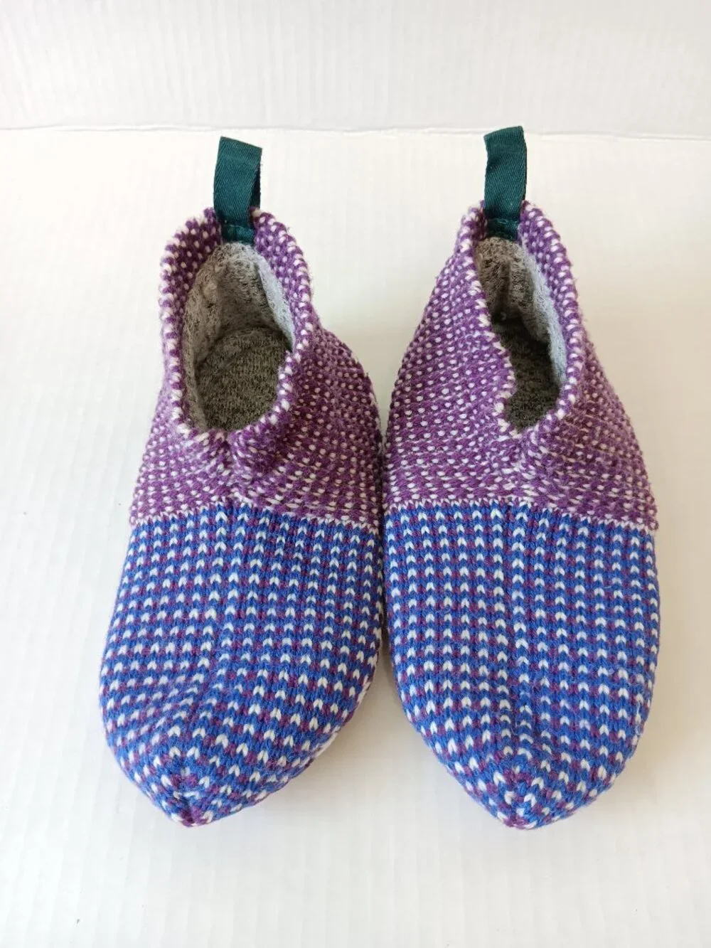 Bombas Kid's Purple/Blue Birdseye Gripper Slipper Size 11-13